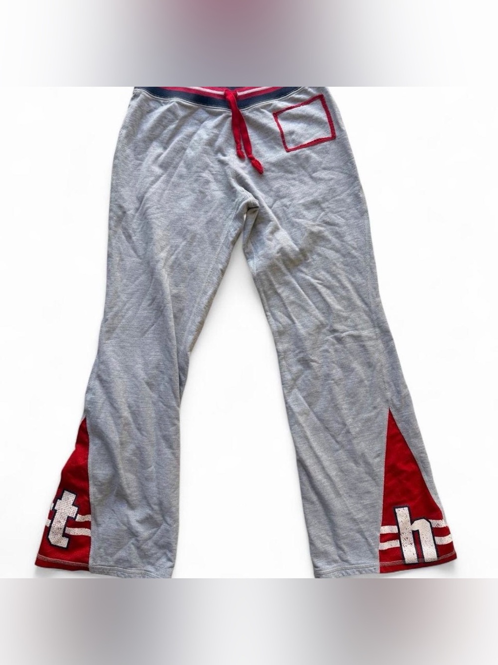 Tommy Hilfiger Gray Sweatpants with Red Accents